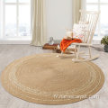 Tapis de plancher à domicile en jute rond